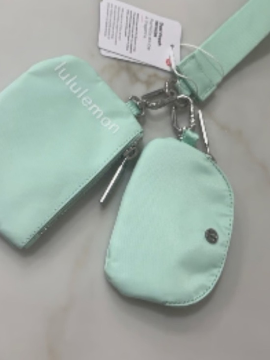 lululemon athletica Handbags - Lululemon athletica Dual Pouch Wristlet mint green new purse wallet keychain